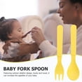 thumbnail image 4 of SNNROO 20 Pcs Toddler Utensils Soup Spoon Training Tableware Baby Eating Tools Bamboo Fiber and Fork, 4 of 6