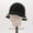 Black, variant on Womens Summer Knitted Bucket Hats Breathable Colorblock Visor Cap Femme Foldable Bob Fisherman Hat Outdoor Travel Panama Gorros