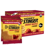 Honey Stinger Organic Energy Waffle Snack, Peanut Butter Strawberry, 1.06 oz, 16 Count