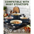 thumbnail image 3 of Cook N Home Pots and Pans Set Nonstick, 10-Piece Ceramic Kitchen Cookware Sets, Nonstick Cooking Set with Saucepans, Frying Pans, Dutch Oven Pot with Lids, Blue, 3 of 5