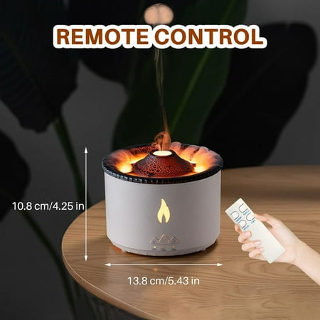 

XZZjjl Home Appliance 300Ml Volcanic Flame Humidifier Flame Diffuser Volcano Lamp Aroma Diffuser Suitable For Oil Diffuser Small Fireplace Humidifier Fire Oil Diffuser Hot Air Humidifiers Large Room