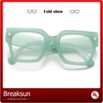 thumbnail image 4 of Fashion Oversized Blue Light Blocking Glasses for Women Men Trendy Big Square Frame Computer Eyeglasses, 4 of 6