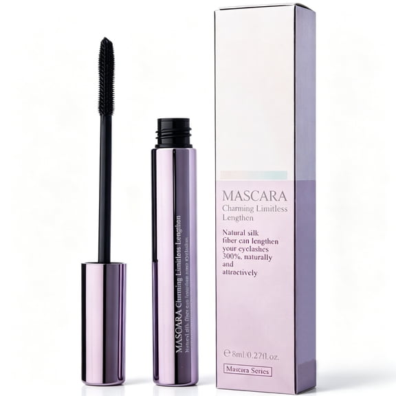 QunYou Lengthening Curling Mascara Waterproof Sweat-Proof Smudge-Proof Eyelash Makeup for Women Black Long Wear 8g