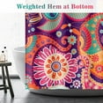 thumbnail image 5 of Boho Paisley Floral Shower Curtains - Mandala Indian Bohemian Colorful Flowers Bath Shower Curtain Set with 12 Hooks for Adults Kids Bathroom Decor Accessories, 5 of 6