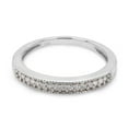 thumbnail image 3 of 1/10 ct. t.w Round Cut Lab Created Moissanite Diamond Half Eternity Stackable Band Ring For Women In 14K Solid White Gold (G-H Color, VVS1 Clarity, 0.10 Cttw)-8.5, 3 of 8