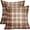Brown, variant on Set of 2 Black and White Buffalo Plaid Pillow Covers 16x16Inch Check Pattern Print Decorative Outdoor Pillowcases Holiday Farmhouse Christmas Checked Throw Cushion Case Couch Sofa Bed Decor