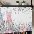 thumbnail image 5 of Gnomes Easter Rod Pocket Curtain Valance, Colorful Spring Floral Weeping Eggs Farmhouse Window Valance for Living Room, Bedroom, Kitchen 42"W x 18"L, 5 of 9