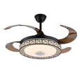 thumbnail image 2 of Denest Ceiling Fan Light Invisible Blades Chandelier with Bluetooth Music Speaker, 42" LED, 2 of 11