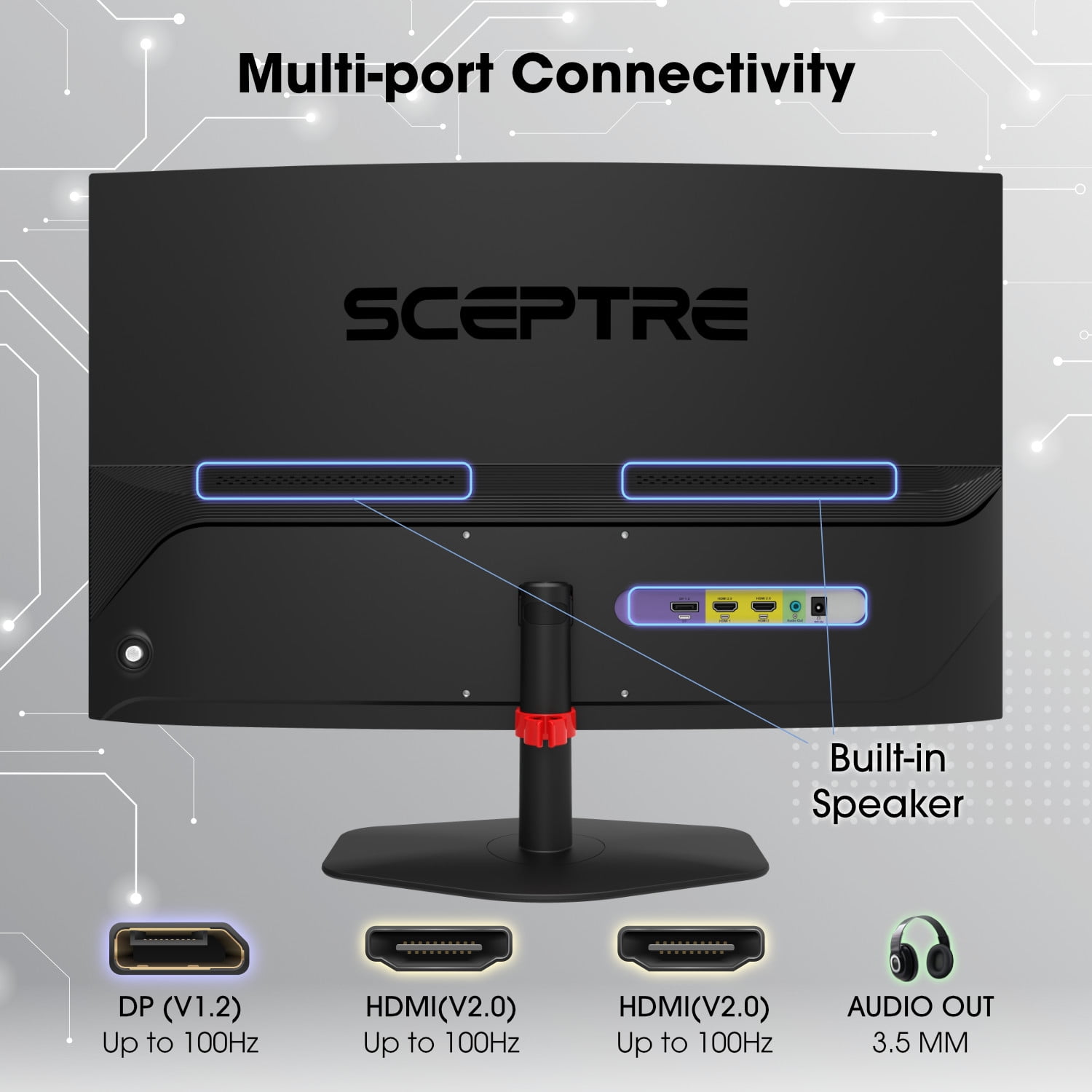 Sceptre New 24-inch Curved Gaming Monitor 100Hz 1500R HDMI DP Build-in  Speakers 2026