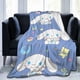 thumbnail image 2 of Manta de franela de Cinnamoroll de Anime Sanrios, 150x200cm, Kuromi Melody, colcha de aire acondicionado suave para dormitorio, toalla portátil para siesta, 2 of 4