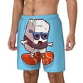 thumbnail image 2 of Uemuo Sushi Salmon Surfing Pattern Mens Swim Trunks Quick Dry Board Shorts with Mesh Lining, Stretch Beach Shorts Quick Dry No-Chafing Board Shorts-3X-Large, 2 of 9