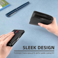 thumbnail image 3 of Slim Wallet For Men Large Capacity With 12 Slots Rfid Blocking Simple Carbon Fiber Black, 3 of 5