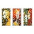 thumbnail image 2 of Designart "Hot Robots in Love Retro Romance" Robot Framed Wall Art Set Of 3 - Yellow Modern Frame Gallery Wall Set For Home Decor, 2 of 6