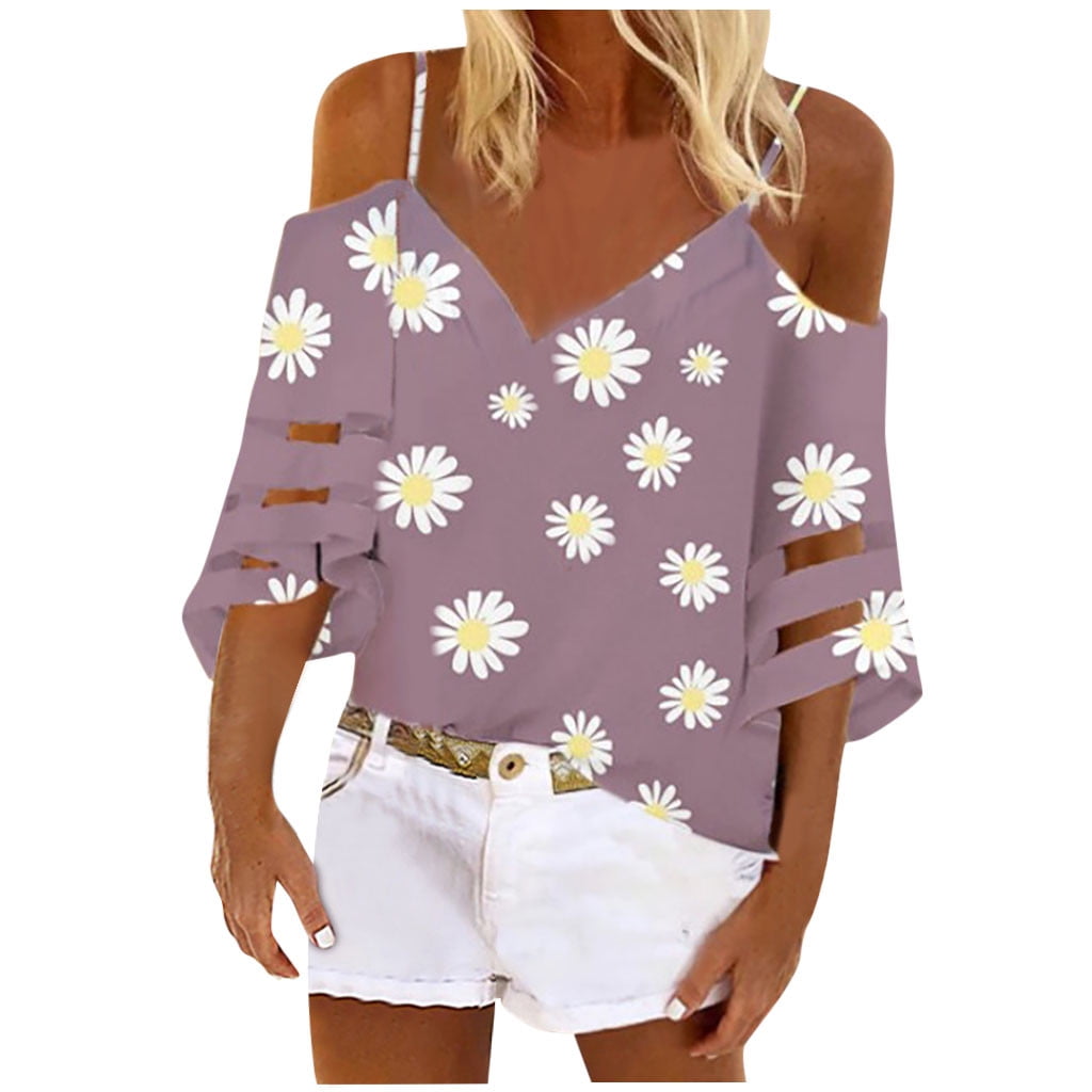 Lyinloo Lyinloo Women Fashion V Neck Little Daisy Floral Print Half Sleeve T Shirt Top Blouse Walmart Com Walmart Com Lyinloo Lyinloo Women Fashion V Neck Little Daisy Floral Print Half Sleeve T Shirt Top Blouse Walmart Com Walmart Com