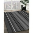 thumbnail image 3 of Ahgly Company Machine Washable Indoor Square Transitional Charcoal Black Area Rugs, 8' Square, 3 of 7