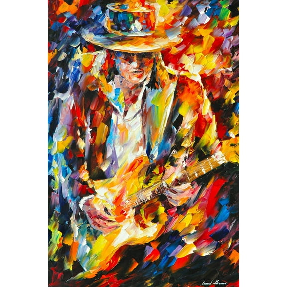 Art.com Stevie Ray Vaughan Art Print by Leonid Afremov, 12" x 18"