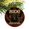 thumbnail image 4 of Rock Before Entering and Roll Music Guitar Wood Christmas Tree Holiday Ornament, 4 of 7