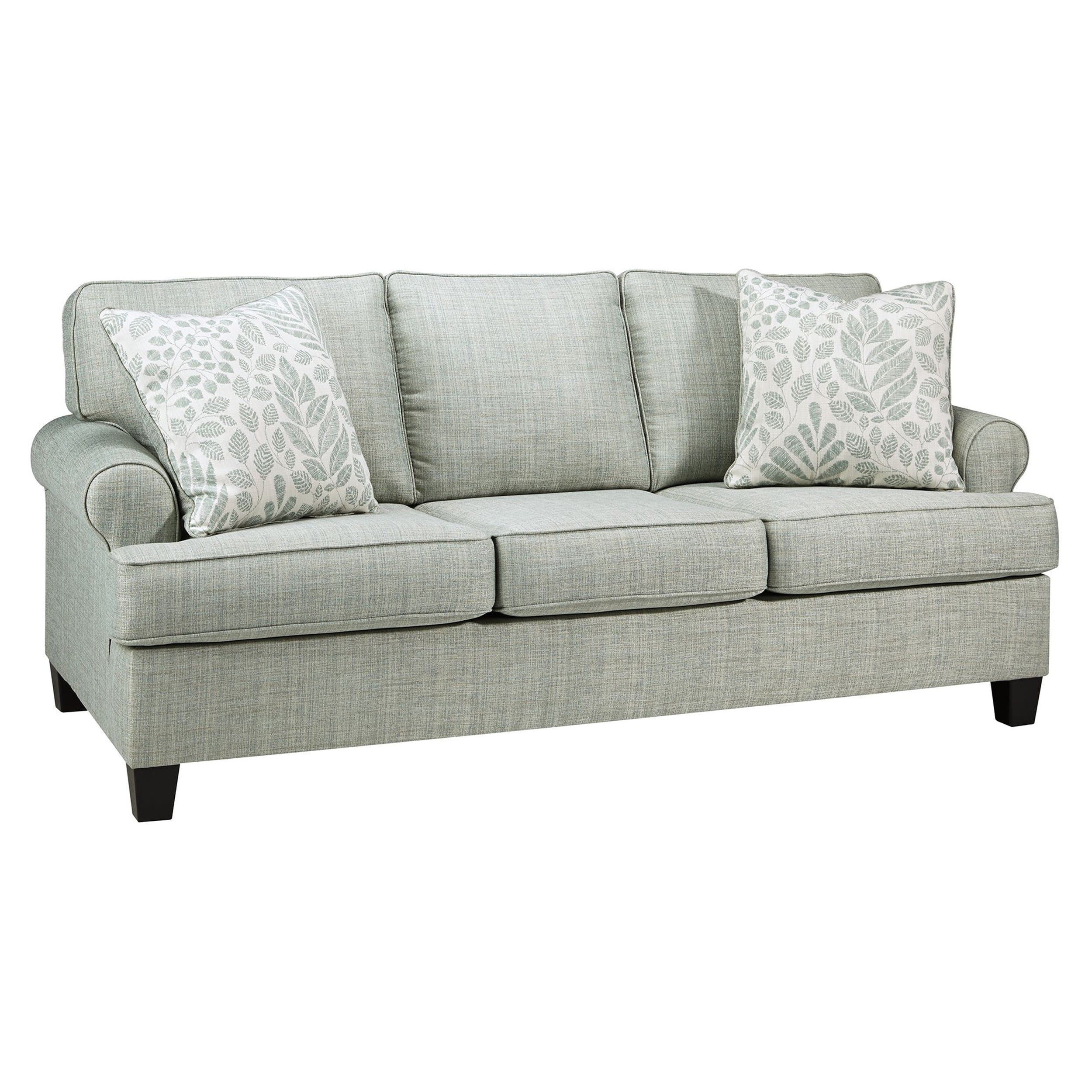 Fabric Upholstered Queen Sofa Sleeper with Rolled Armrest, Light Gray