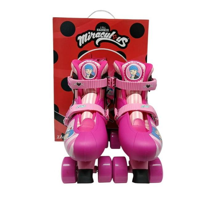 PATINES 4 RUEDAS TOYMARK DE MIRACULOUS TALLA 22-24 ROSAS
