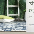 thumbnail image 6 of Safavieh Navy/Grey Floral, Distressed Flowers Loomed Outdoor Rugs, 8' x 11', Water-Resistant, 6 of 14