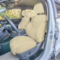 thumbnail image 2 of For 2019–2023 Hyundai Santa Fe FH Group Custom Fit Neoprene Waterproof Car Seat Covers - Front Seat Solid Beige, 2 of 5