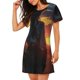 thumbnail image 2 of Fotbe Sunset Western Cowgirl Bata de Dormir para Mujer con Estampado, Camisón de Algodón de Manga Corta, Ropa de Dormir Casual, 2 of 6