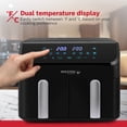 thumbnail image 2 of Holstein Housewares 9.5 QT Dual Basket Digital Air Fryer, Black - with 9 preset cooking functions, LED display and 30 minute auto-shut off timer, 2 of 10