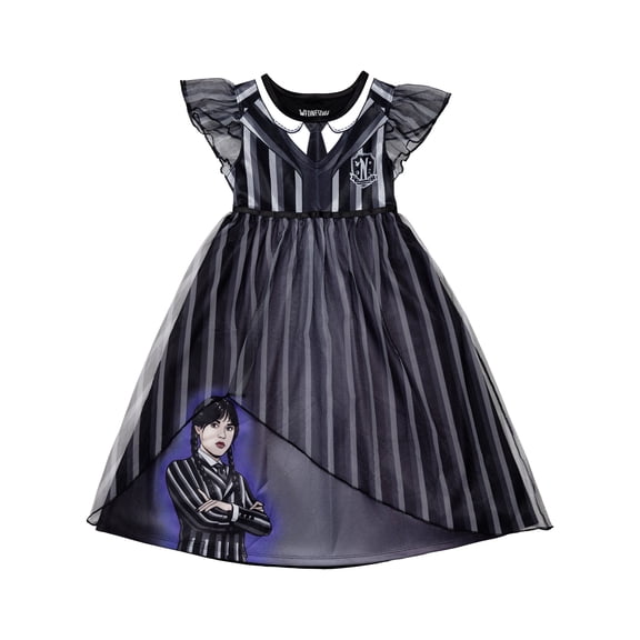 Wednesday Girls Halloween Fantasy Gown, Sizes 4-12