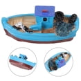 thumbnail image 5 of Miniature Mini Boat Model Fishing Ship Toy DIY Craft Home Tabletop Decoration, 5 of 6