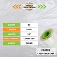 thumbnail image 3 of SSBM 18" x 2000' Saver Dispenser Coreless Hand Strech Wrap for Distribution Center, Warehouse, Efficiently Palleteizing, 32 Gauge, Clear, 16 Rolls, 3 of 6