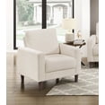 thumbnail image 2 of Xukmct Upholstered Accent Chair with Wood Frame, Corduroy Armchair for Office, Living Room, Beige, 2 of 9