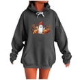 thumbnail image 2 of Wowcloth Women's Fall Winter Halloween Print Long Sleeve Round Neck Oversized Sweatshirt Top - Cozy Casual Daily Wear for Autumn Outfits & Holiday Season, 2 of 4