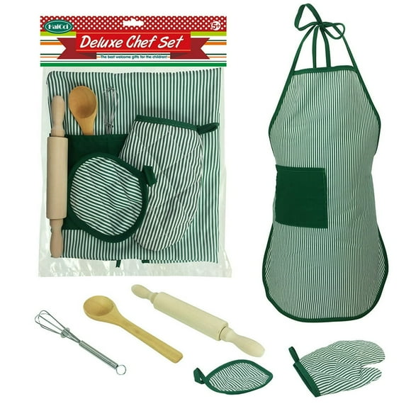 6Pcs Kitchen Costume Pretend And Apron Play Kids Cooking Set Role Baking Kit Education
