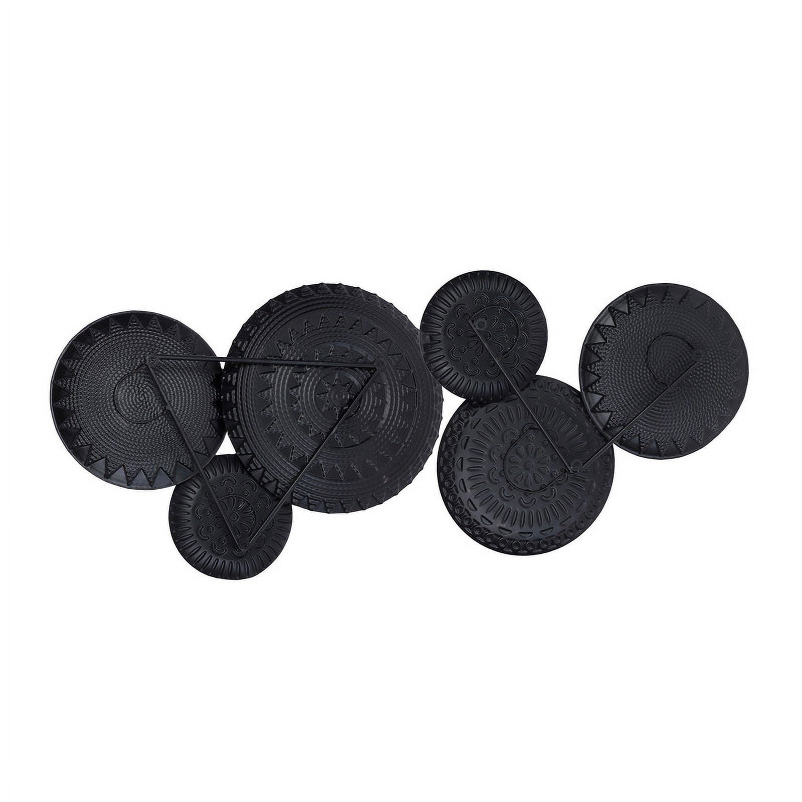 Zara Black-Tan Geometric Metal Modern Wall Plates