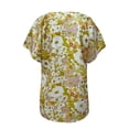 thumbnail image 4 of Ruyang Women's Summer Tops Women's V Neck Printed Short Sleeved Loose Casual Pullover Shirts For Women Womens Long Sleeve T Shirts Pack, 4 of 6