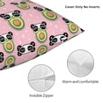 thumbnail image 4 of Rateoe Panda Avocado Pattern Throw Pillow Cover Premium Pillow Stuffer Sham Square for Decorative Cushion Bed Couch Sofa(Pillow insert not included), 4 of 8