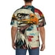 thumbnail image 3 of Fotbe Retro American Eagle Camisa Estampada de Manga Corta para Hombre, Casual de Verano, Estilo Playero, Sin Arrugas-X-Large, 3 of 5