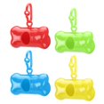 thumbnail image 3 of Caja dispensadora de bolsas de basura con forma de hueso para mascotas, accesorio de herramienta de basura para perros, ABS, 4 Uds., 3 of 8