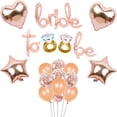 thumbnail image 1 of Kit de globos Bride to Be, oro rosa, 18 unidades, látex Mylar, 1 of 1