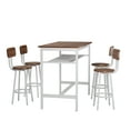 thumbnail image 2 of 5-Piece Bar Table Set, Modern Metal Counter Height Table with 4 Stools, for Dining Room, 2 of 4
