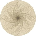 thumbnail image 1 of Ahgly Company Machine Washable Indoor Round Transitional Moccasin Beige Area Rugs, 4' Round, 1 of 7