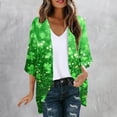 thumbnail image 1 of Cárdigan de mujer Cárdigan de moda Día de San Patricio Estampado Primavera Verano Cárdigan estampado de manga larga Abrigo de mujer, 1 of 5