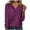 Purple-01, variant on STETMN Women's Button Ruched V Neck Top Casual Plain Long Sleeve Blouse Fall Holiday Stylish Shirts
