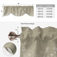 thumbnail image 6 of Green Brown Wildflowers Tie Up Valance Curtains for Windows, Kitchen Curtains Window Treatments, Modern Floral Butterfly Plant Short Window Shades Valances for Bedroom Bathroom Cafe 42"x18", 6 of 8