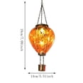 thumbnail image 6 of Solar Hot Air Balloon Hanging Light for Garden and Patio, Waterproof LED Lantern for Tree and Pergola, Floral Relief Accent for Balcony, Auto On/Off Outdoor Illumination, Unique Holiday Decor, 6 of 6