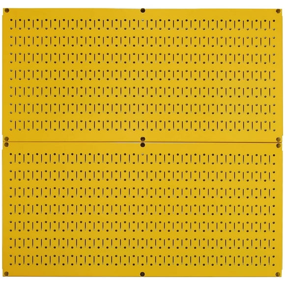 Wall Control 32"x16" Horizontal Pegboard Garage Organizer, Yellow (2 Pack)