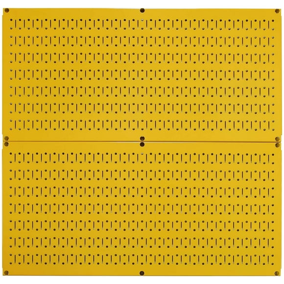 Wall Control 32"x16" Horizontal Pegboard Garage Organizer, Yellow (2 Pack)