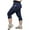 A-Blue, variant on Plus Size Capri Leggings for Women Stretchy S-4X Tummy Control High Waist Spandex Workout Yoga Pants