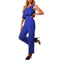 thumbnail image 4 of Mono sin mangas INSPIRE CHIC para mujeres, vestido de una sola manga, monos largos elegantes, 4 of 6