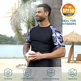 thumbnail image 3 of Lalamelon Men's UPF 50+ Swim Shirts Sun Protection Short Sleeve Lightweight SPF UV Swimming Rash Guard, 3 of 7